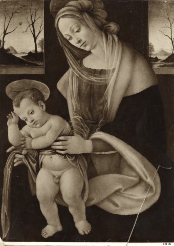 Anonimo — Lippi Filippino - scuola - sec. XV/ XVI - Madonna con Bambino — insieme